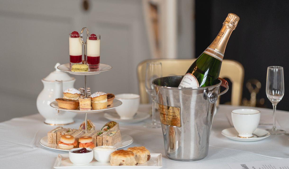 Indulge in the most sumptuous afternoon tea offering a selection of delicate finger sandwiches, homemade scones with clotted cream and jam