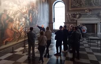 Explore the stories, symbolism, and skill represented within the Painted Hall and adjoining Nelson Room