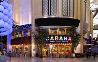 Cabana at the o2, showing a bright and exciting restaurant with lots of seating.