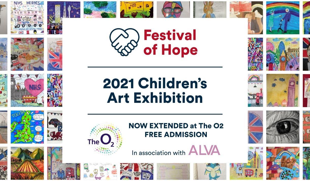Over 200 artworks produced by children of all ages across the UK will be on display at The O2, Greenwich.