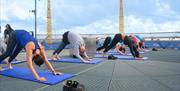 In this session, climbers can enjoy a 20-minute Pilates class at the summit