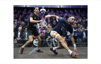 A major squash rivalry will be rekindled when Nick Matthew meets Gregory Gaultier in a Dunlop Legends Challenge on Finals Night at the GillenMarkets C