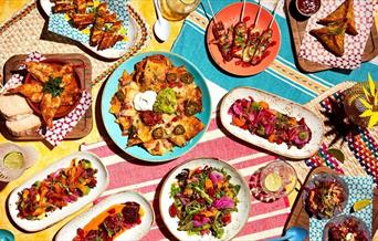 A variety of flame-grilled dishes and small plates served at Las Iguanas, The O2.