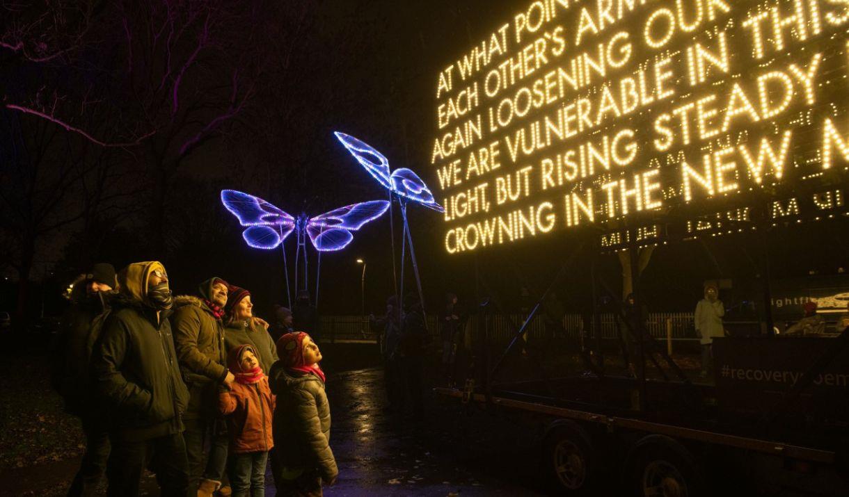 Recovery Poems presented by Emergency Exit Arts (EEA) - Light The Way Festival 2021, Peabody London, London Borough of Bexley - Photo by Paul Upward Recovery Poems presented by Emergency Exit Arts (EEA) - Light The Way Festival 2021, Peabody London, London Borough of Bexley - Photo by Paul Upward