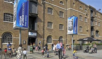 The entrance to the Museum of London Docklands.