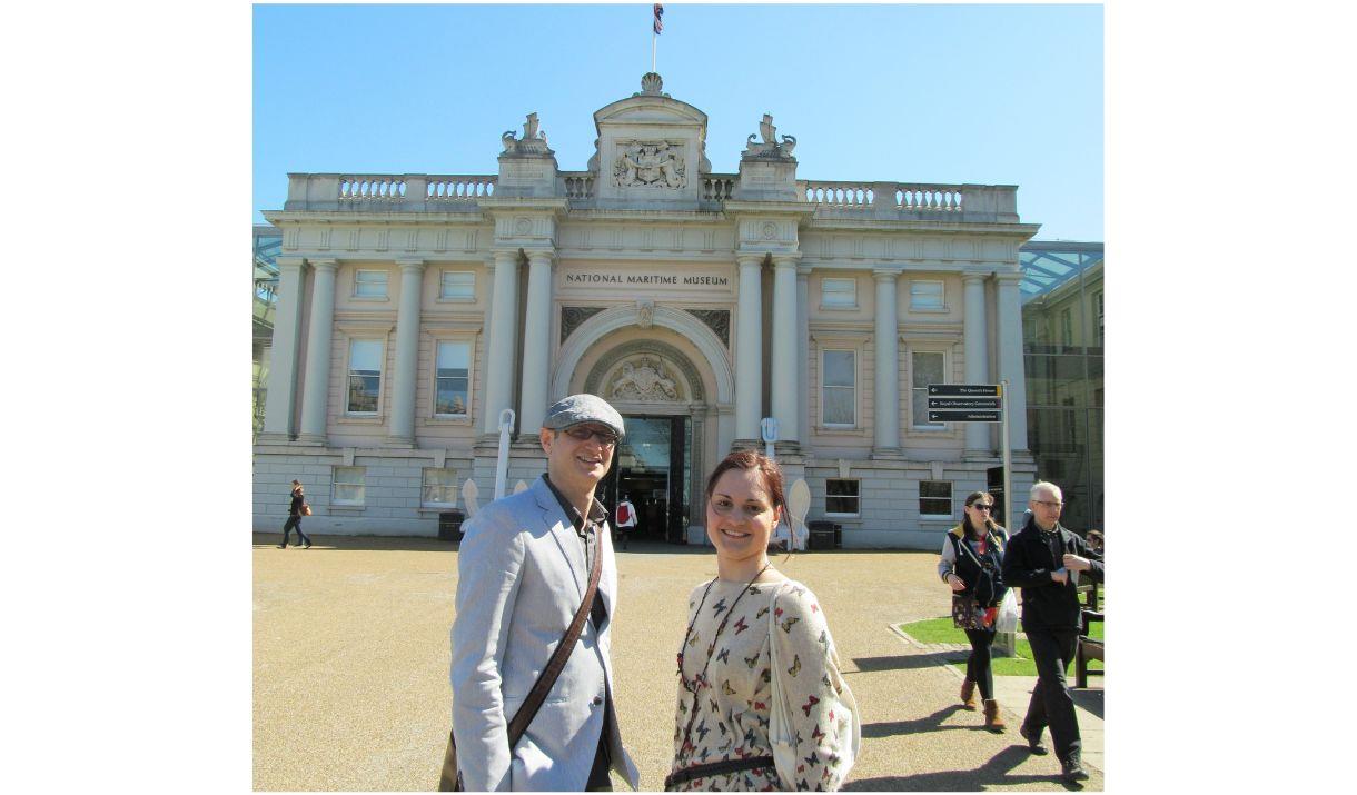 A couple enjoying their time at the National Maritime Museum Tour
