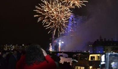 London's New Year's Eve Gala Dinner Cruise on the Thames.