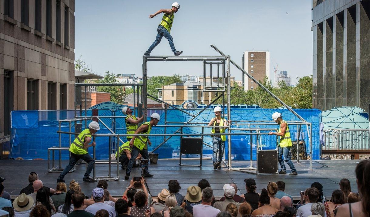 ON EDGE combines highly physical parkour and compelling theatre to tell a gripping story hidden in the shadows of the construction industry.