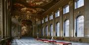 The inside of the grand Painted Hall at the Old Royal Naval College in Greenwich.