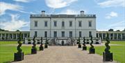 The grand front of the Queen's House in Greenwich.