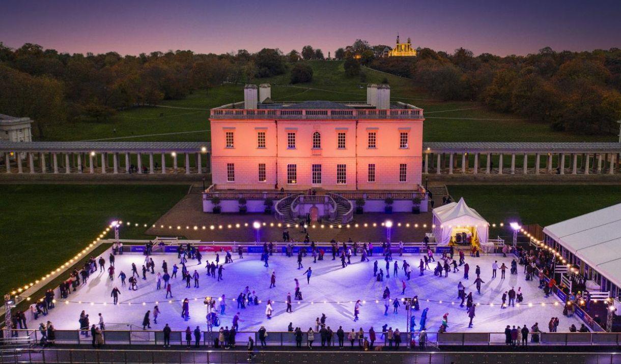 A magical open-air ice rink in the heart of Greenwich's UNESCO World Heritage Site