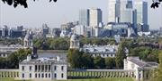 Queen's House overlooking the Old Royal Naval College and Canary Wharf