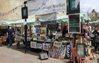 The Greenwich Vintage Market is host to 40 stalls with an amazingly diverse mixture of antiques & collectables, arts & crafts.