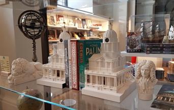 A range of incredible souvenirs situated across the Painted Hall gift shop