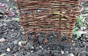 Learn a new skill and have a go at making a mini willow hurdle